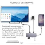 Adattatore Hub Type-C Hdmi 4K 3 USB SD/TF Tablet smartphone Ipad MacBook - immagine 2