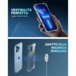 Cover custodia iPhone 13 Mini Pro Max trasparente angoli rinforzati antiurto - immagine 4
