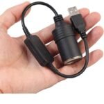 Cavo convertitore accendisigari Femmina auto 12V adattatore USB maschio 5V - immagine 2