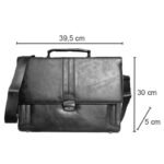 Borsa uomo vintage eco pelle ufficio tracolla pc ipad lavoro scomparti + chiave - immagine 3