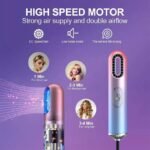 Asciugacapelli rapido phon 3 in 1 pettine spazzola capelli lisci onde ioni - immagine 7