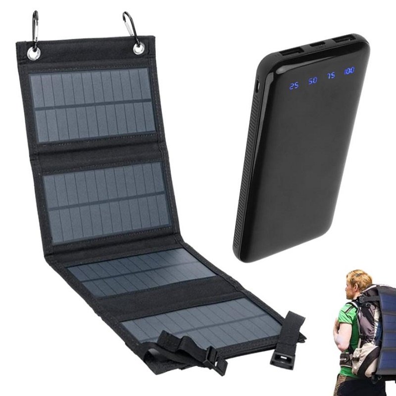Kit composto da pannello solare + powerbank