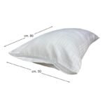 COPPIA FEDERE CUSCINI LETTO FEDERA CUSCINO GUANCIALE 50X80 100% COTONE FASCIATO - immagine 2