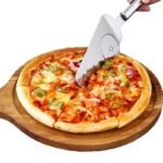 Kit 3 in 1 Pala taglia spala pizza forno acciaio inox manico legno pane dolci - immagine 3