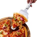 Kit 3 in 1 Pala taglia spala pizza forno acciaio inox manico legno pane dolci - immagine 4