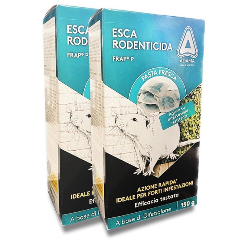 2 Scatole Esca Rodenticida 300gr