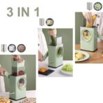 MAXI AFFETTATRICE MANUALE TAGLIA VERDURE JULIENNE AFFETTA CUCINA GRATTUGIA INOX - immagine 2
