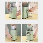 MAXI AFFETTATRICE MANUALE TAGLIA VERDURE JULIENNE AFFETTA CUCINA GRATTUGIA INOX - immagine 7