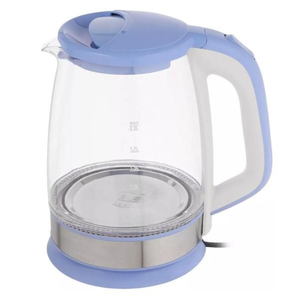 Bollitore elettrico vetro acciaio inox 2