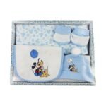Mickye Mouse 4 pezzi regalo bimbo neonato coperta cappello bavaglino babbucce - immagine 3