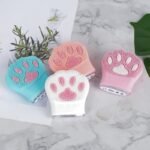 Spazzola pulizia viso silicone gatto zampa pelle massaggio anti età waterproof - immagine 3