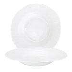 Servizio piatti 18 Pezzi in vetro temperato opalino resistente elegante igenico - immagine 3