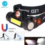 Torcia Luce led frontale lampadina da testa ricaricabile USB Escursioni Lavoro - immagine 3
