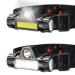 Torcia Luce led frontale lampadina da testa ricaricabile USB Escursioni Lavoro - immagine 5