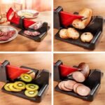 Affettatrice manuale taglia affetta salumi formaggi pane verdure ghigliottina - immagine 2
