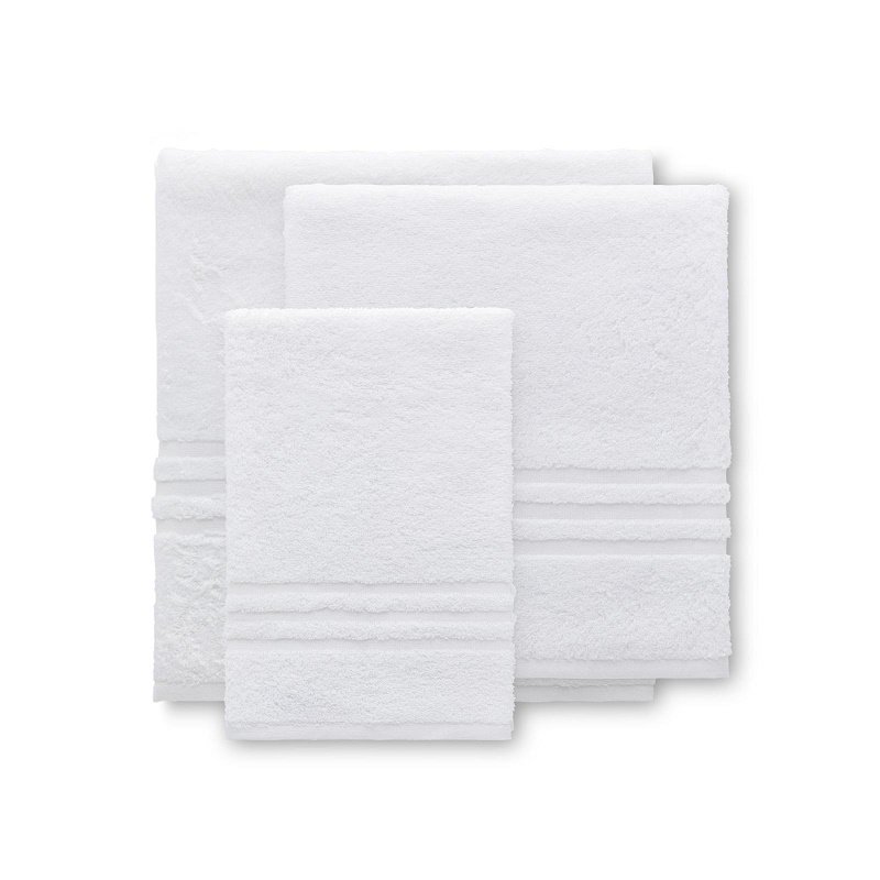 Set completo tris asciugamani bianco