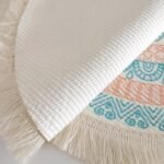 Set 6 Pezzi sotto bicchieri rotondi bevande mandala boho bohemien nappe 14 cm - immagine 3