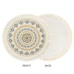 Set 6 Pezzi sotto bicchieri rotondi bevande mandala boho bohemien nappe 14 cm - immagine 4