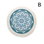 Set 6 Pezzi sotto bicchieri rotondi bevande mandala boho bohemien nappe 14 cm - immagine 6