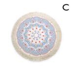 Set 6 Pezzi sotto bicchieri rotondi bevande mandala boho bohemien nappe 14 cm - immagine 7