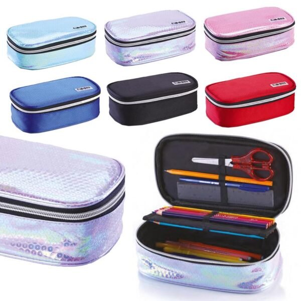 astuccio scuola ovale completo