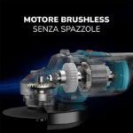 Smerigliatrice angolare a batteria brushless 4Ah 2 Batterie 11 dischi da 115mm - immagine 3