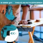 Sega a gattuccio seghetto batteria motosega elettrosega 4 Lame 2 Batterie 48Vf - immagine 3