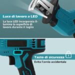 Sega a gattuccio seghetto batteria motosega elettrosega 4 Lame 2 Batterie 48Vf - immagine 4
