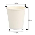 1000 pz Bicchiere Bicchieri di carta per Acqua Cappuccino da 210 ml bianco - immagine 3