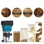Fresatrice Verticale a Batteria 800W Rifilatore Fresa Legno Trimmer Router - immagine 4