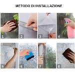 Pellicola Vetro finestra stile decorativo privacy opacizzante sostituisce le tende - immagine 5