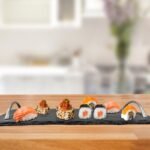 Vassoio ardesia rettangolare da portata moderno con manici antipasti aperitivi - immagine 2