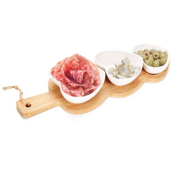 antipastiera cuore 3 ciotole
