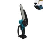 Kit potatura cesoia forbice sega 6" con olio batteria asta telescopica + snodo - immagine 6