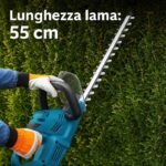 TAGLIASIEPI A BATTERIA PROFESSIONALE 1500W 4AH LAMA 22" 55CM 20mm Con 2 BATTERIE - immagine 6