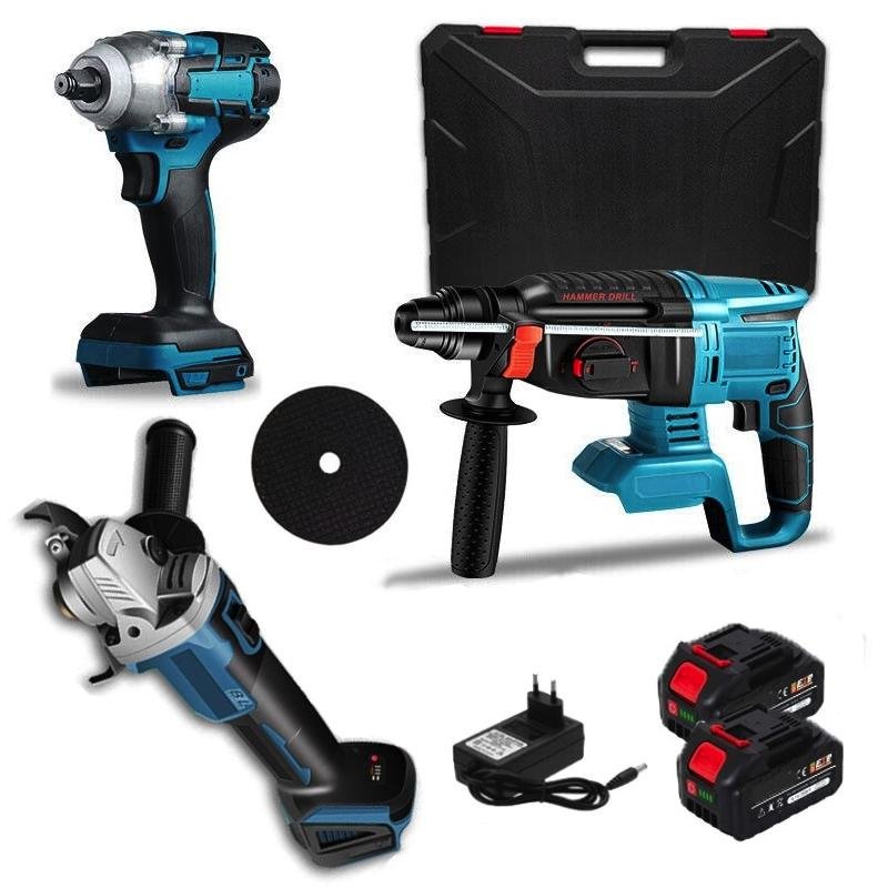 Kit 3 in 1 Trapano Tassellatore Smerigliatrice