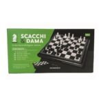 Gioco Set Scacchi e Dama 2 in 1 da Tavolo Viaggio Portatile Pieghevole medio 33 - immagine 5