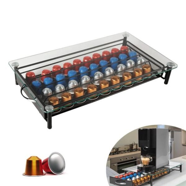cassetto porta capsule 40 posti nespresso vetro