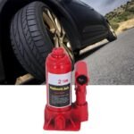 Cric idraulico a bottiglia martinetto 2T sollevatore sollevamento auto camper - immagine 5