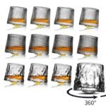 4 pezzi Bicchieri ruotabile 360 whisky varie fantasie