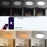 Lampada plafoniera soffitto led RGB smart wifi 12W 18W 24W vocale Google Alexa - immagine 3