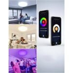 Lampada plafoniera soffitto led RGB smart wifi 12W 18W 24W vocale Google Alexa - immagine 5