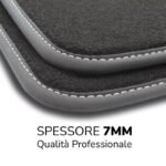 4 pezzi Tappetini per auto universale tappeto auto professionale spessore da 7mm - immagine 3