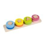 Gioco educativo montessori in legno 4 forme