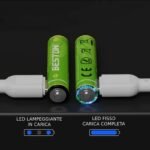 4 Pile Batterie Mini Stilo AAA BESTON Litio Ricaricabile USB Max Durata 666mWh - immagine 3