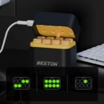 Caricabatterie per batterie al litio ricaricabili AA da 1,5V 8 slot BESTON USB - immagine 6