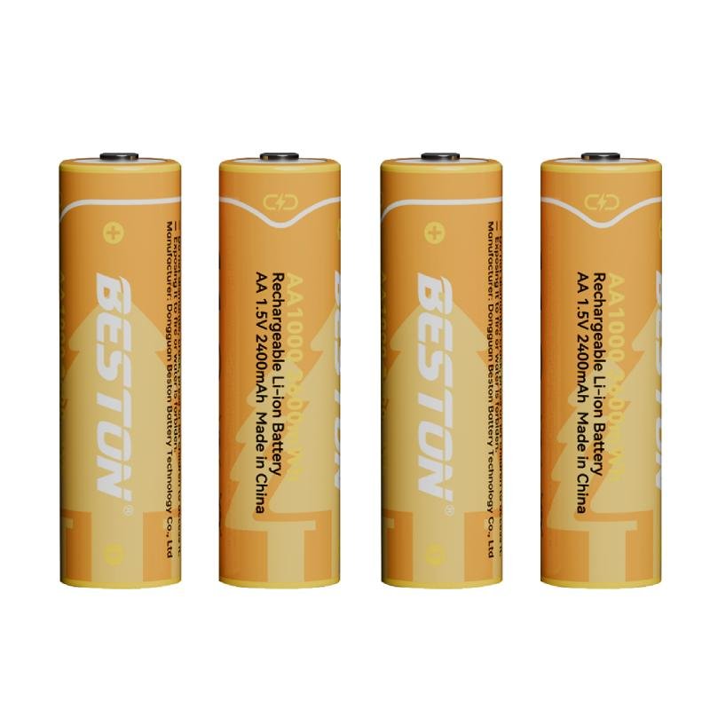 4 Pile Batterie Stilo AA ricaricabili al litio case 3600mWh
