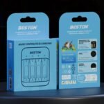 Caricabatterie batterie a Litio Li-ion ricaricabili AA AAA 1,5V DC5V/2A BESTON - immagine 2