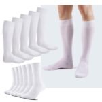 12 Paia Calzini Calze filo scozia bianco