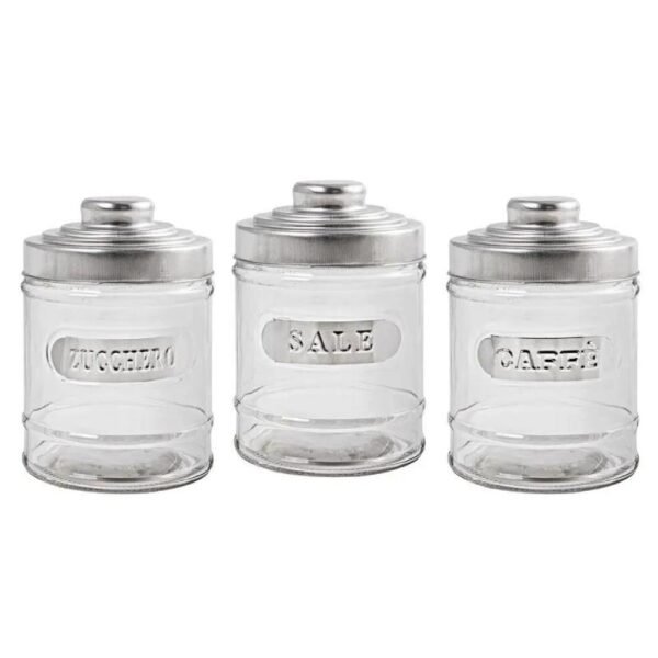set 3 barattoli caffè zucchero sale vintage 700 ml